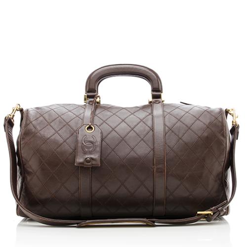 Chanel Vintage Quilted Lambskin Duffle Bag