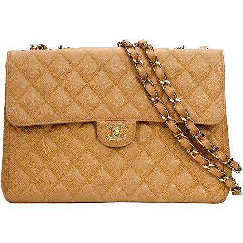 Chanel Vintage Maxi Caviar Quilted Bag