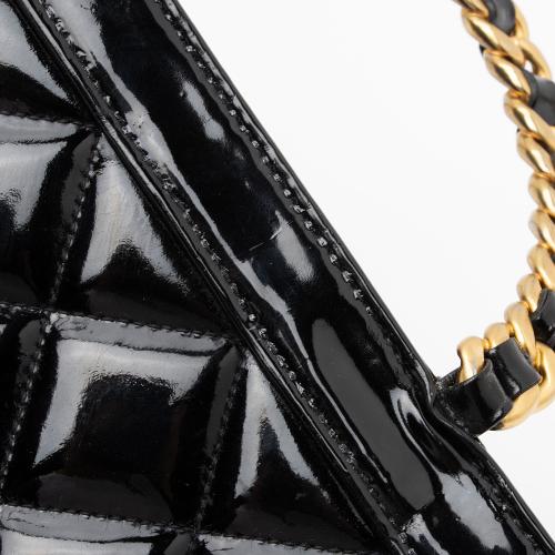 Chanel Vintage Patent Leather Chain Handle Tote