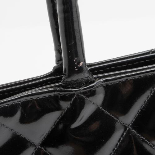 Chanel Vintage Patent Leather Medallion Tote