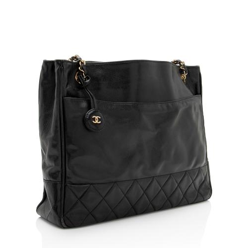Chanel Vintage Quilted Lambskin Tote