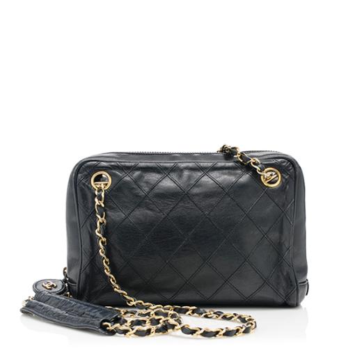 Chanel Leather Vintage Quilted Shoulder Bag