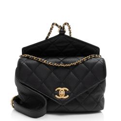 Chanel Calfskin Quilted Carry With Chic Flap Waist Bag