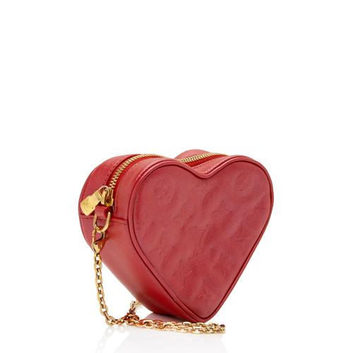 Louis Vuitton Monogram Lambskin Sac Coueur Heart on Chain