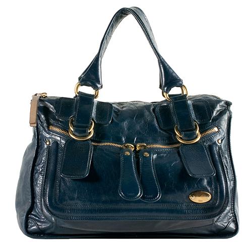 Chloe Bay Leather Satchel Handbag