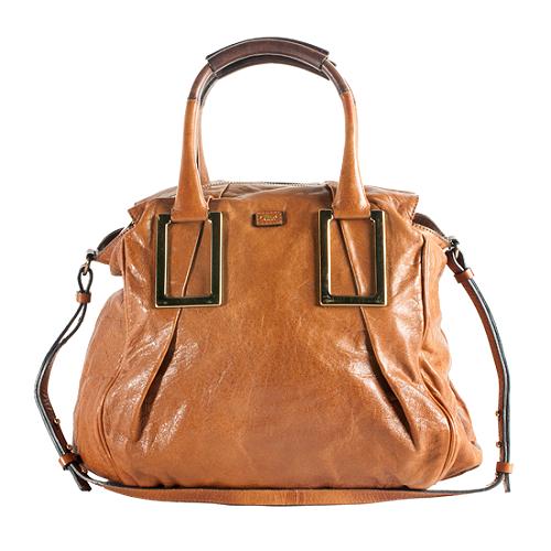 Chloe Leather Ethel Zipped Satchel Handbag