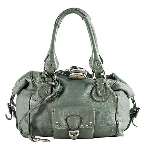 Chloe Leather Paddington Front Pocket Satchel Handbag