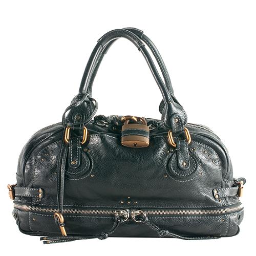 Chloe Leather Paddington Zippy Satchel Handbag