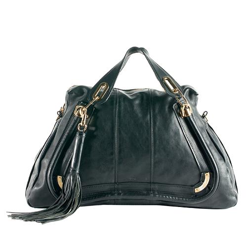 Chloe Leather Paraty Large Satchel Handbag