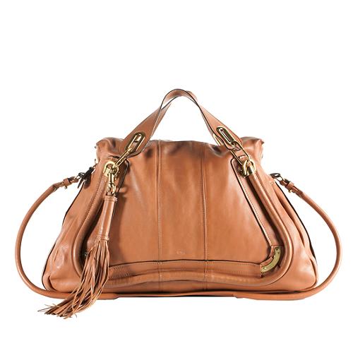 Chloe Leather Paraty Large Satchel Handbag