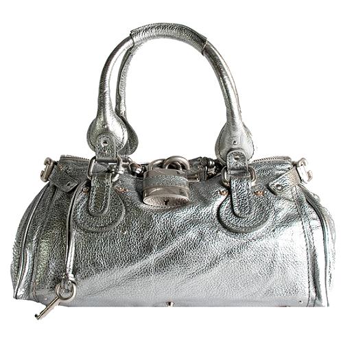 Chloe Paddington Metallic Satchel Handbag
