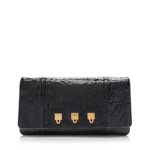 Chloe Patent Grained Leather Clutch