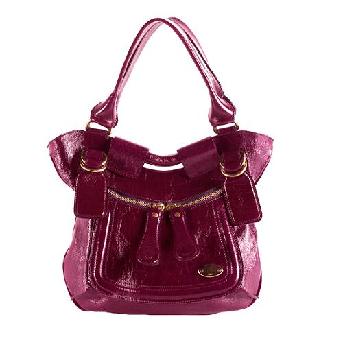 Chloe Patent Leather Bay Hobo Handbag