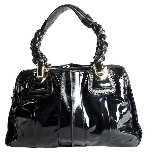 Chloe Patent Leather Heloise Small Satchel Handbag