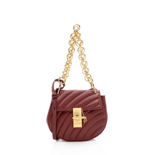 Chloe Quilted Calfskin Drew Bijou Chain Mini Shoulder Bag