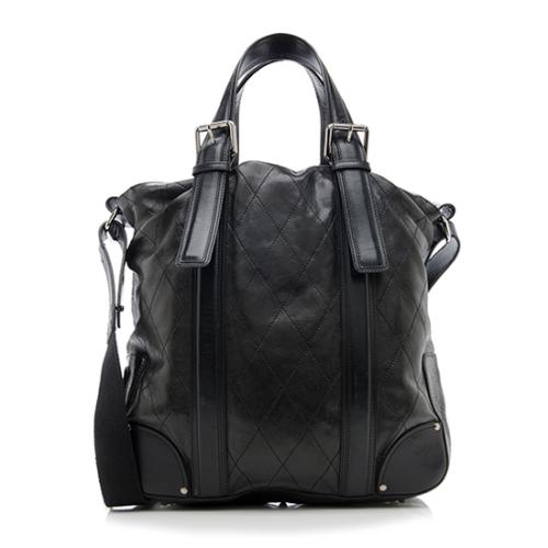 Chloe Quilted Leather Convertible Tote