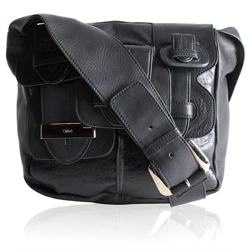 Chloe Saskia Leather Shoulder Handbag