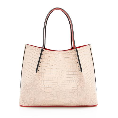 Christian Louboutin Croc Embossed Leather Cabarock Small Tote