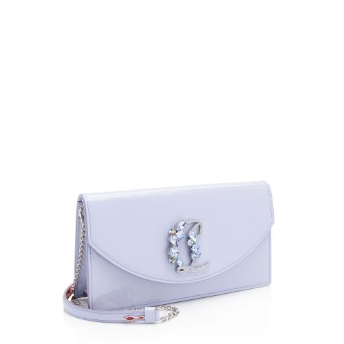 Christian Louboutin Embellished Patent Leather Loubi54 Clutch