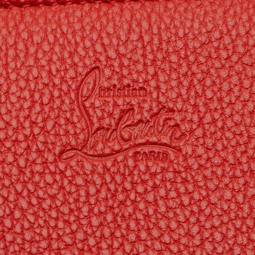 Christian Louboutin Leather Kraft Spikes Paloma Clutch