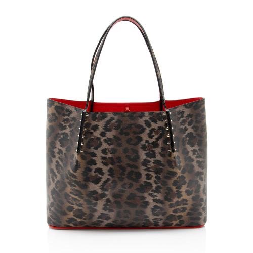 Christian Louboutin Leather Leopard Cabarock Large Tote