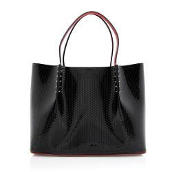 Christian Louboutin Perfprated Patent Leather Cabarock Large Tote