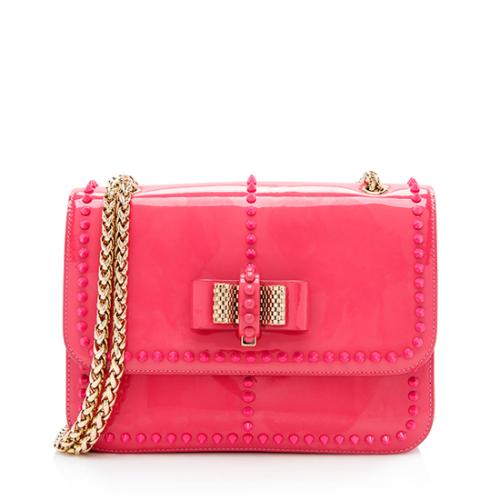 Christian Louboutin Patent Leather Studded Sweet Charity Shoulder Bag