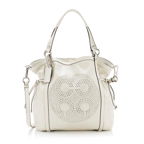 Coach Leather Cinched Audrey Medium Tote