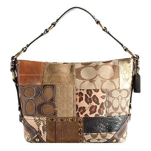 Coach Carly Fall Patchwork Hobo Handbag