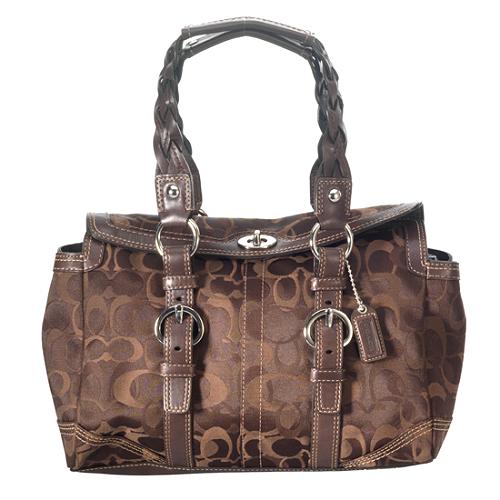 Coach Chelsea Optic Signature Satchel Handbag