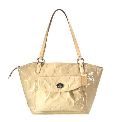 Coach Embossed Patent Leather 'Leah' Tote