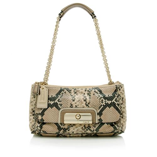 Coach Embossed Python Kristin Willow Small Shoulder Bag