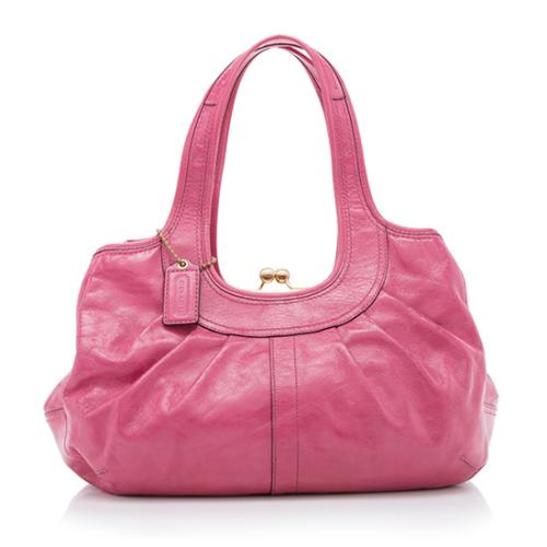Coach Patent Leather Pleated Ergo Framed Satchel - FINAL SALE