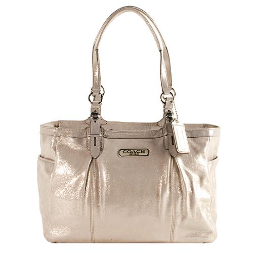 Coach Gallery Metallic Leather East/West Tote