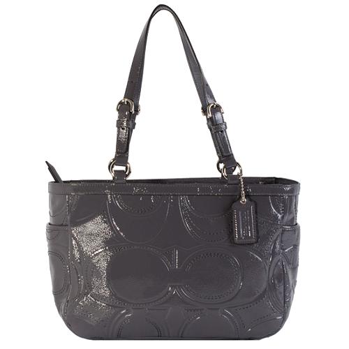 Coach Gallery Stitched Patent Leather Tote