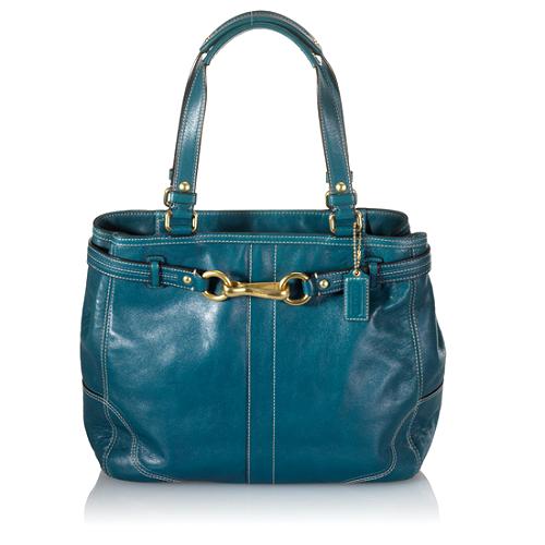 Coach Hamptons Leather Carryall Tote