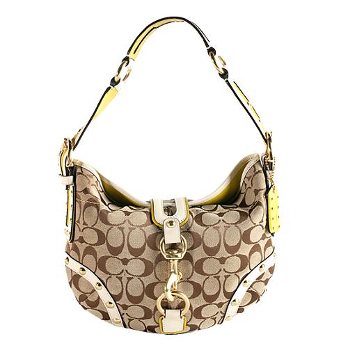 Coach Hamptons Signature Studded Hobo Handbag