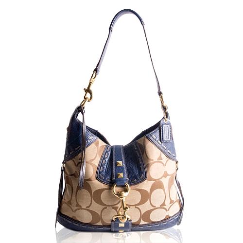 Coach Hamptons Signature Studded Large Hobo Handbag