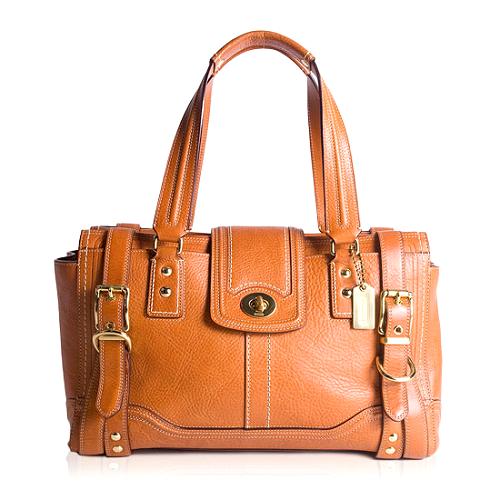 Coach Hamptons Vintage Leather Large Satchel Handbag