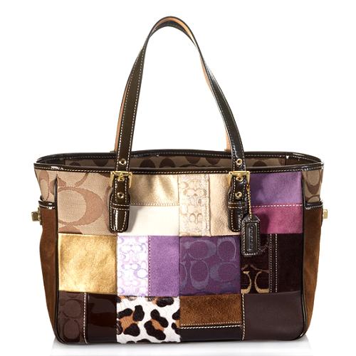 Coach Holiday Patchwork Gallery Tote