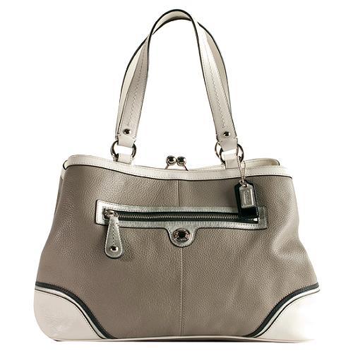 Coach Leather 'Laura' Framed Carryall Tote