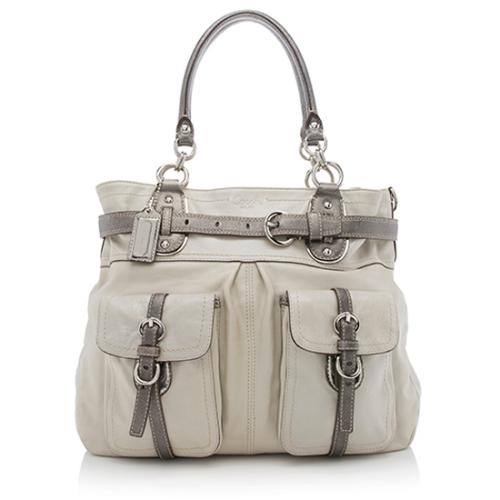 Coach Leather Legacy Metallic North South Tote