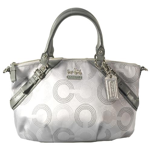 Coach Madison Dotted Op Art 'Sophia' Satchel Handbag