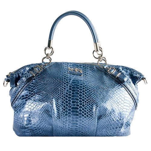 Coach Madison Embossed Python 'Sophia' Satchel Handbag