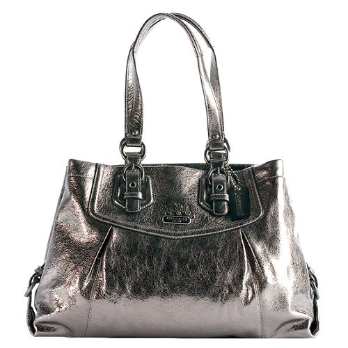 Coach Madison Metallic Leather Carryall Tote