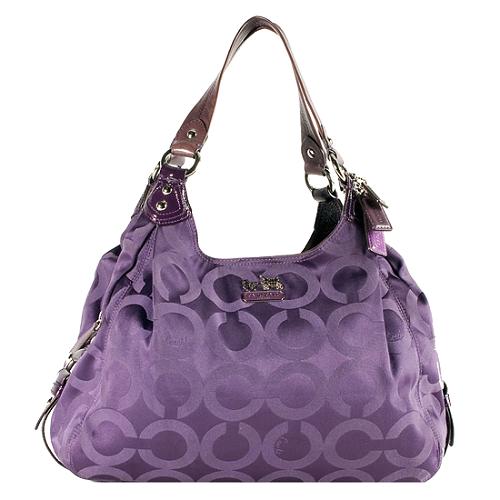 Coach Madison Op Art Large 'Maggie' Shoulder Handbag