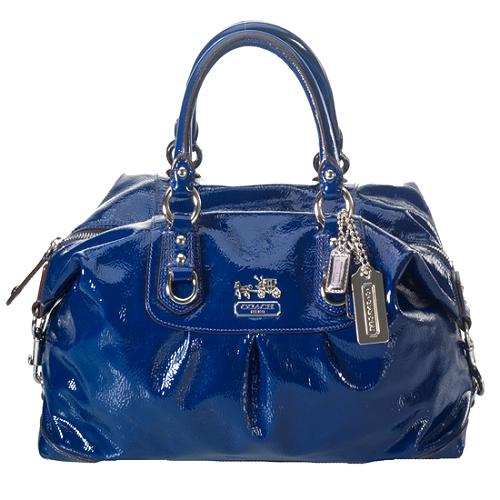 Coach Madison Patent Leather Sabrina Satchel Handbag