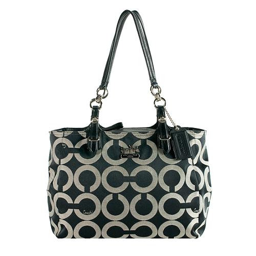 Coach Mia Op Art Sateen Tote