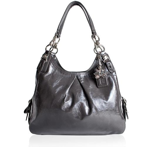 Coach Mia Patent Crinkle Leather 'Maggie' Hobo Handbag