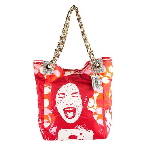 Coach Parker Nylon Laughing Girl Tote